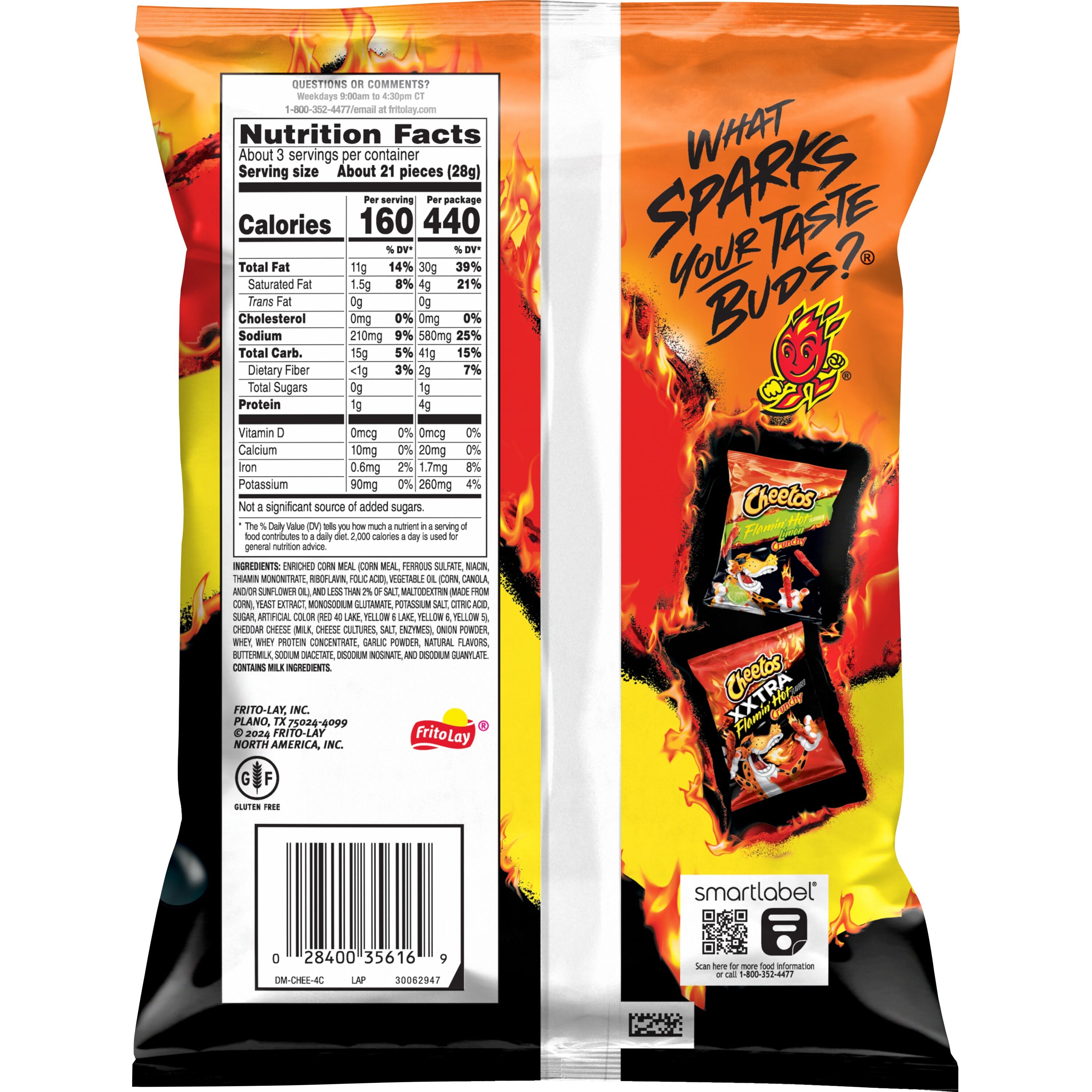 Cheetos Flamin Hot XVL 2.75 Oz (32 Count Box)