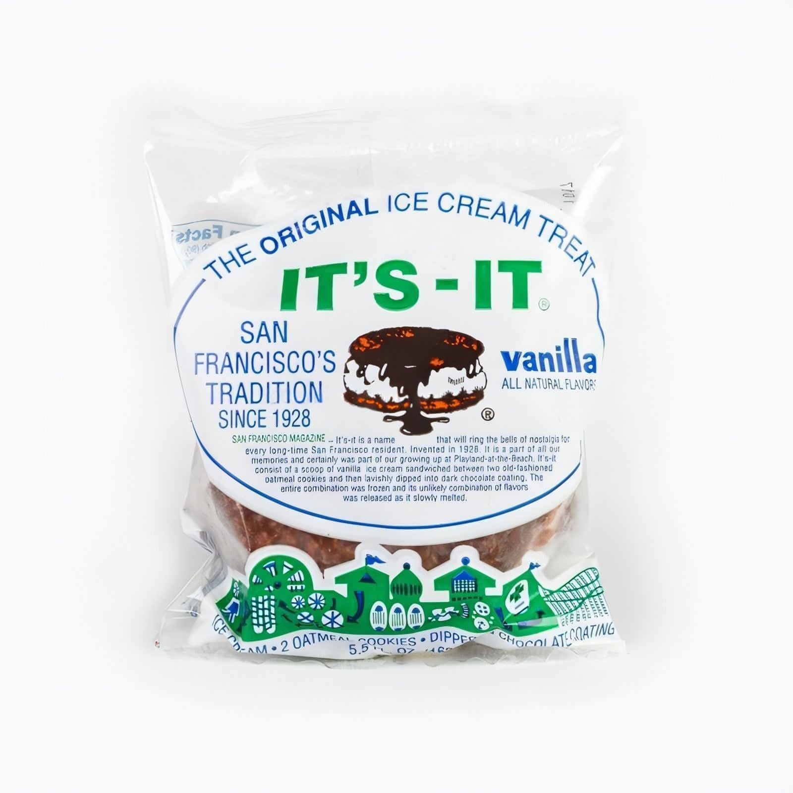 Its-It Oatmeal Cookie Ice Cream Sandwich (12 or 24 Count)