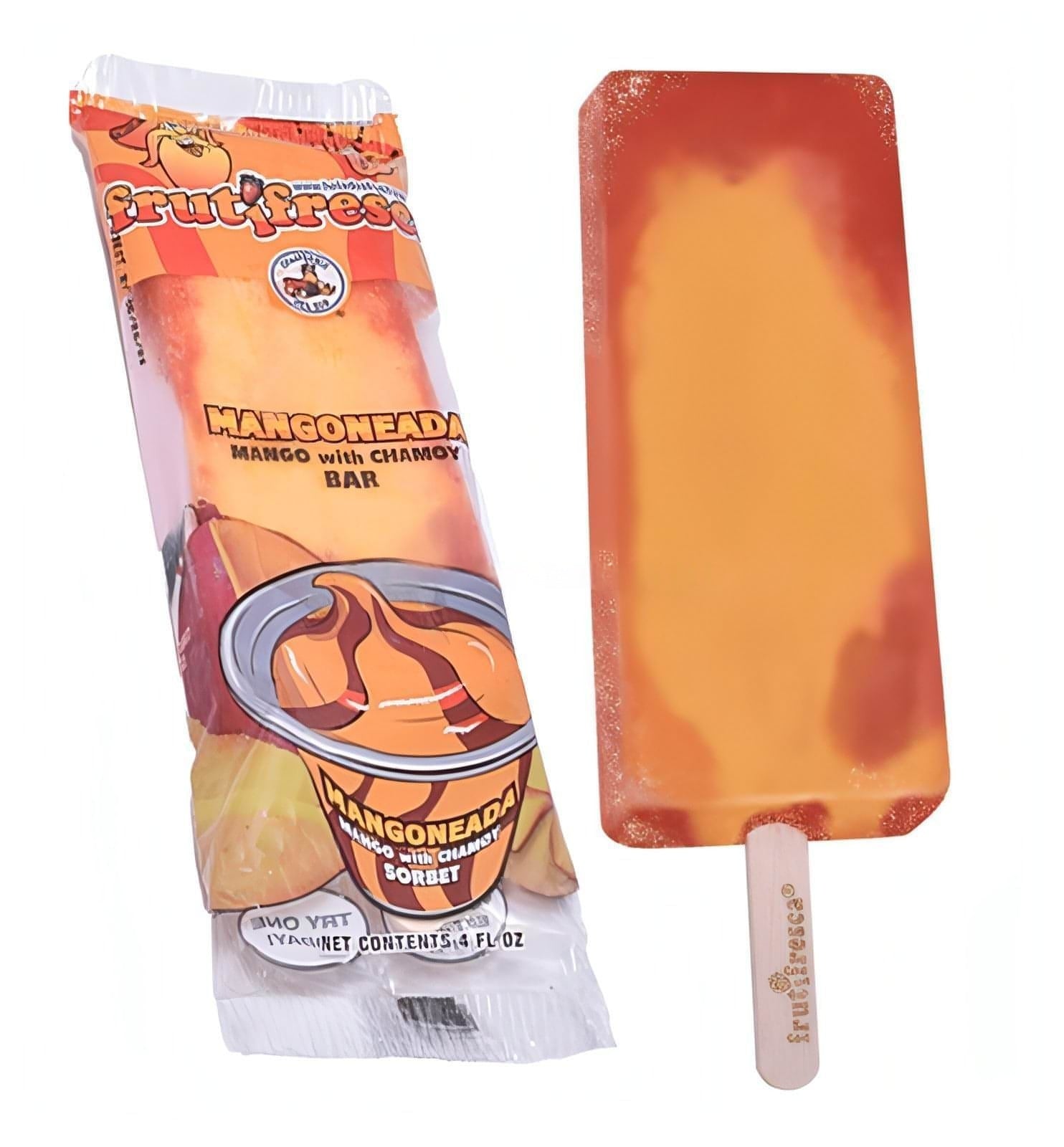 Mangoneada Chamoy/Mango Natural Fruit Ice Cream Bar (12 Count)