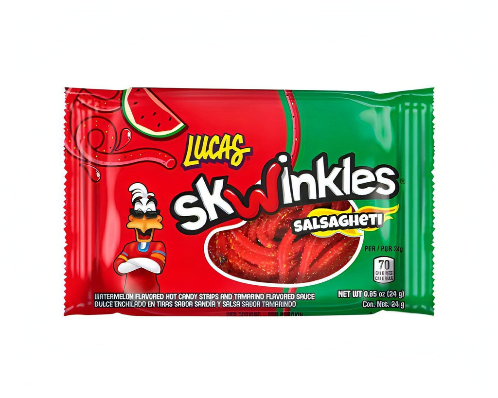 Lucas Salsaghetti Watermelon Flavored Straw Candy (12 Count)