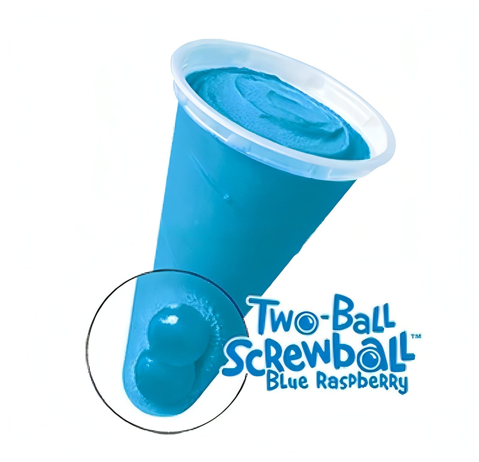 Blue Bunny Two-Ball Screwball Blue Raspberry Ice Cream Cup (12 or 24 Count)