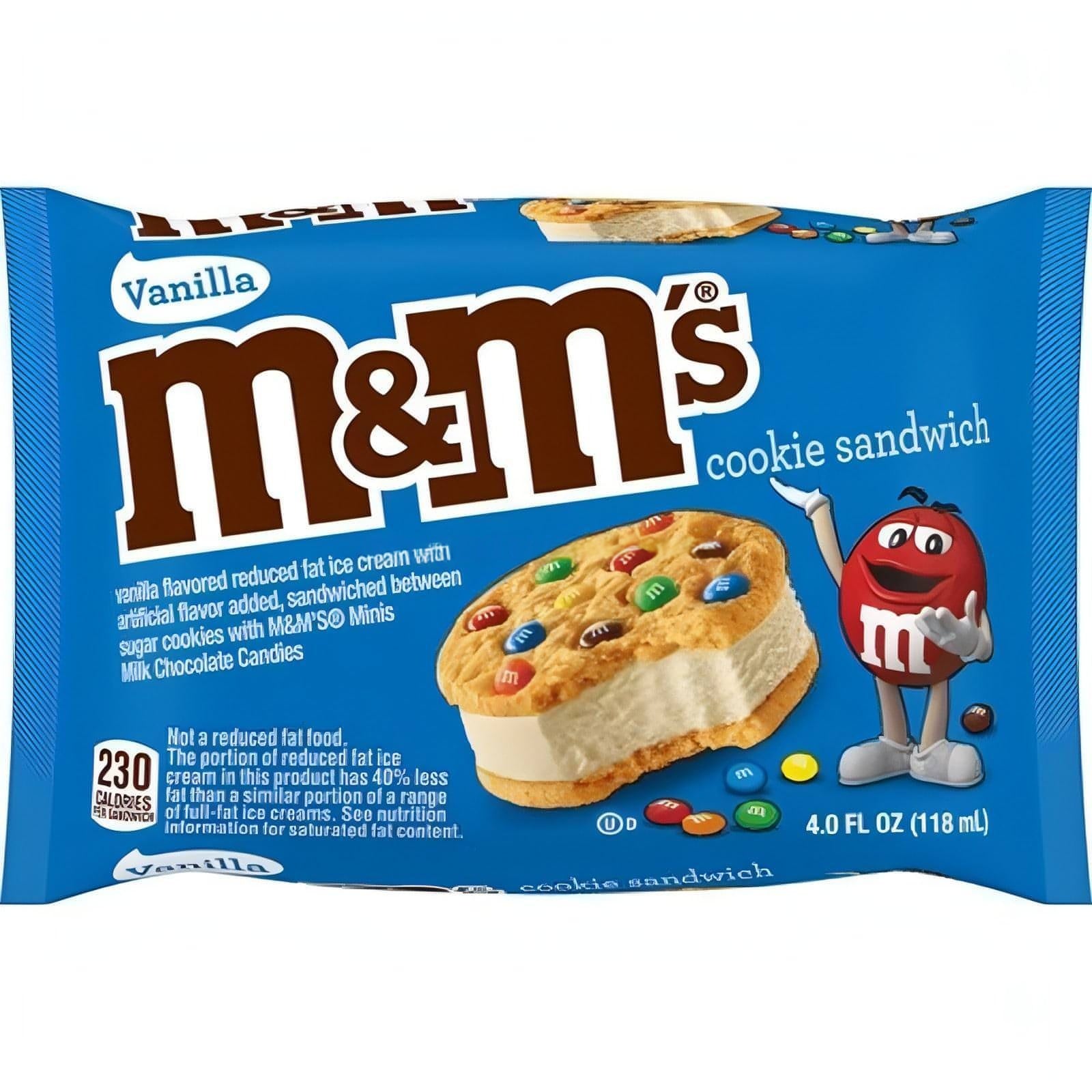 M&M Vanilla Ice Cream Sandwich (12 or 24 Count)