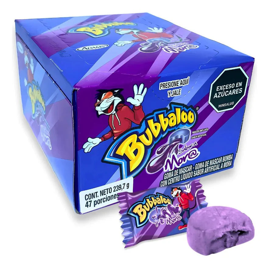 Bubbaloo Mora Azul Chewing Gum (47 Count)
