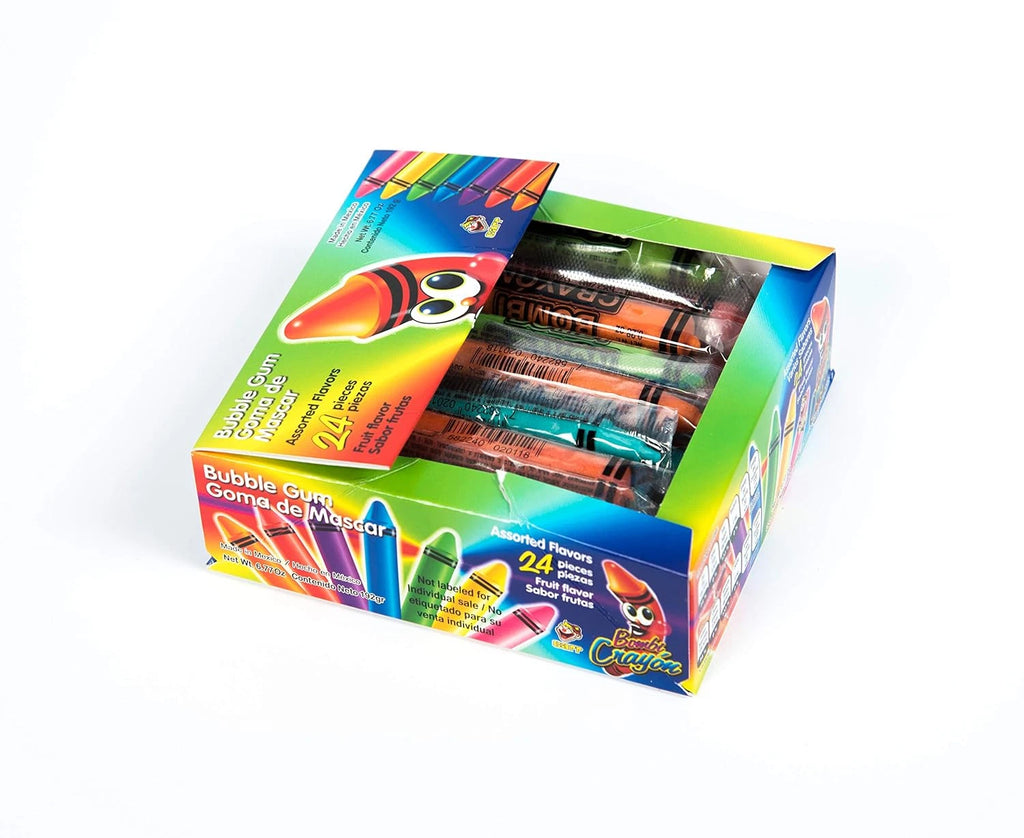 Carr Bombi Crayon Bubble Gum (24 Count)