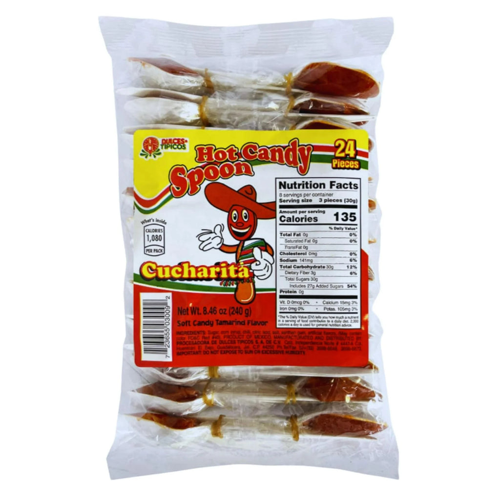 Dulces Tipicos Cucharita Tamarindo Spoon Candy (24 Count)
