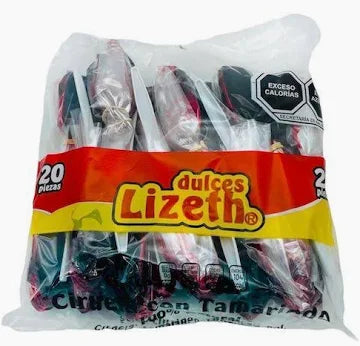 Dulces Lizeth All Natural Tamarindo Pulp Spoon Candy (20 Count)