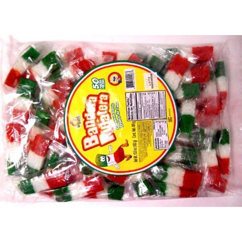Dulces Tipicos Bandera De Coco Pinatera (50 Count)