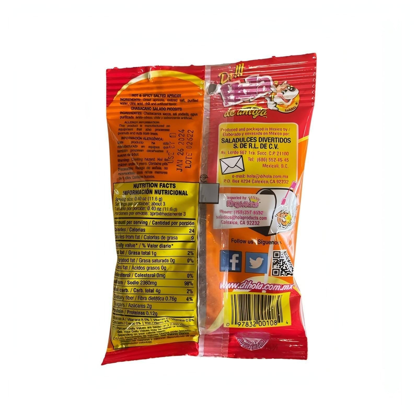 Hola Hot & Spicy Salted Saladitos (12 Count)