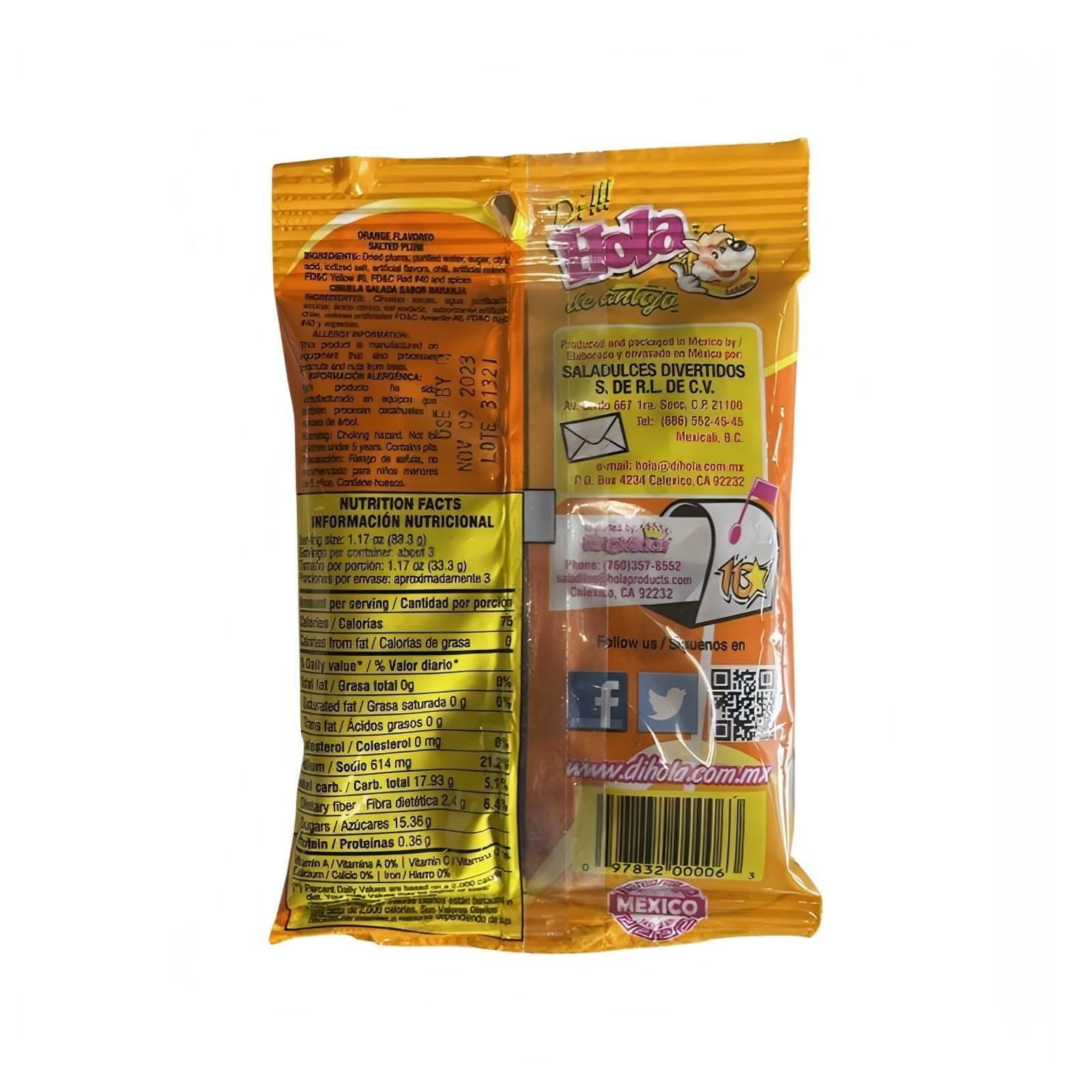 Hola Orange Flavored Saladitos (12 Count)