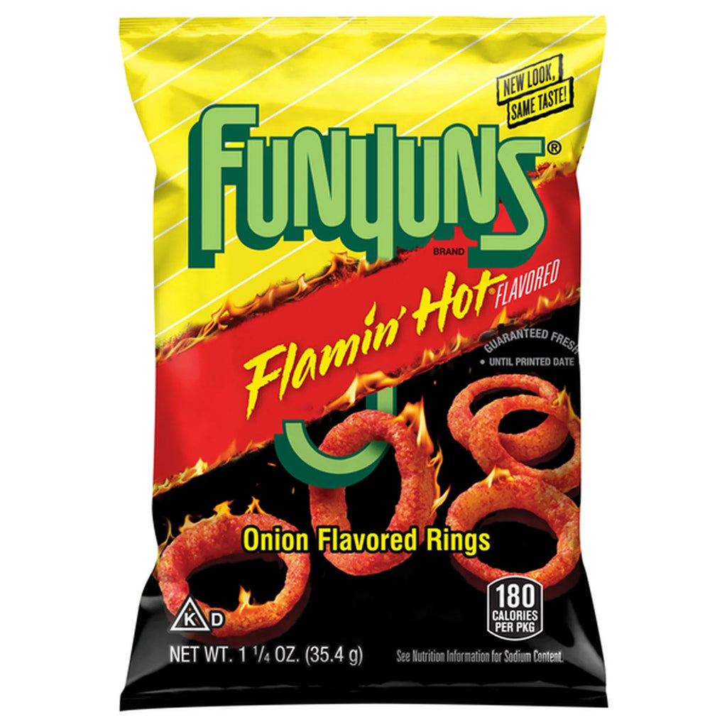 Funyun Flamin Hot Onion Rings 1.25 Oz (24 Count Box)