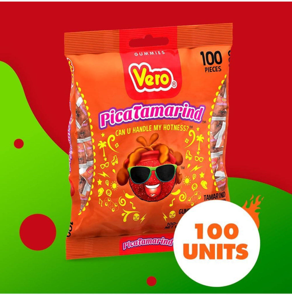 Vero Pica Gomas Tamarindo Mexican Gummy Candy (100 Count)