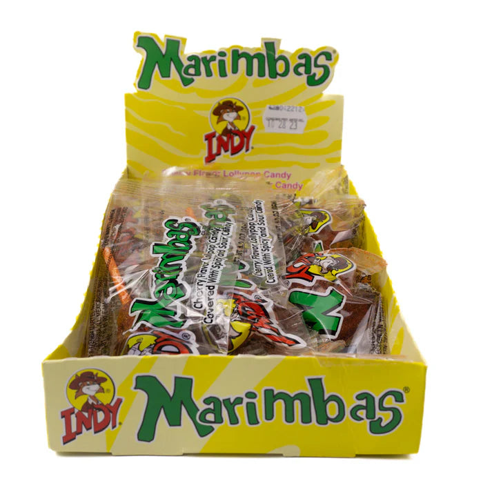 Indy Marimbas Cherry Lollipops (12 Count)