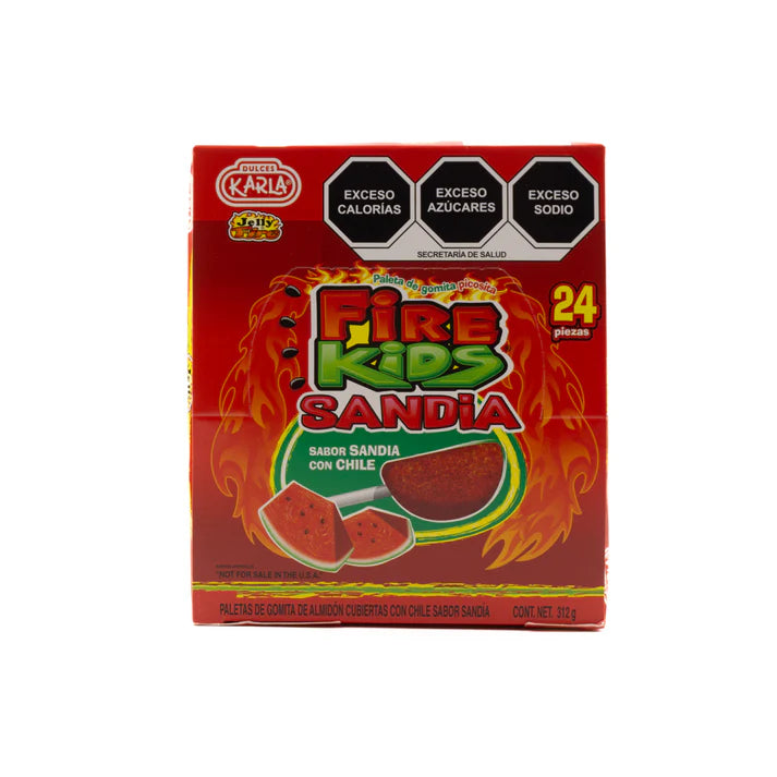 Karla Fire Kids Sandia Lollipop (24 Count)
