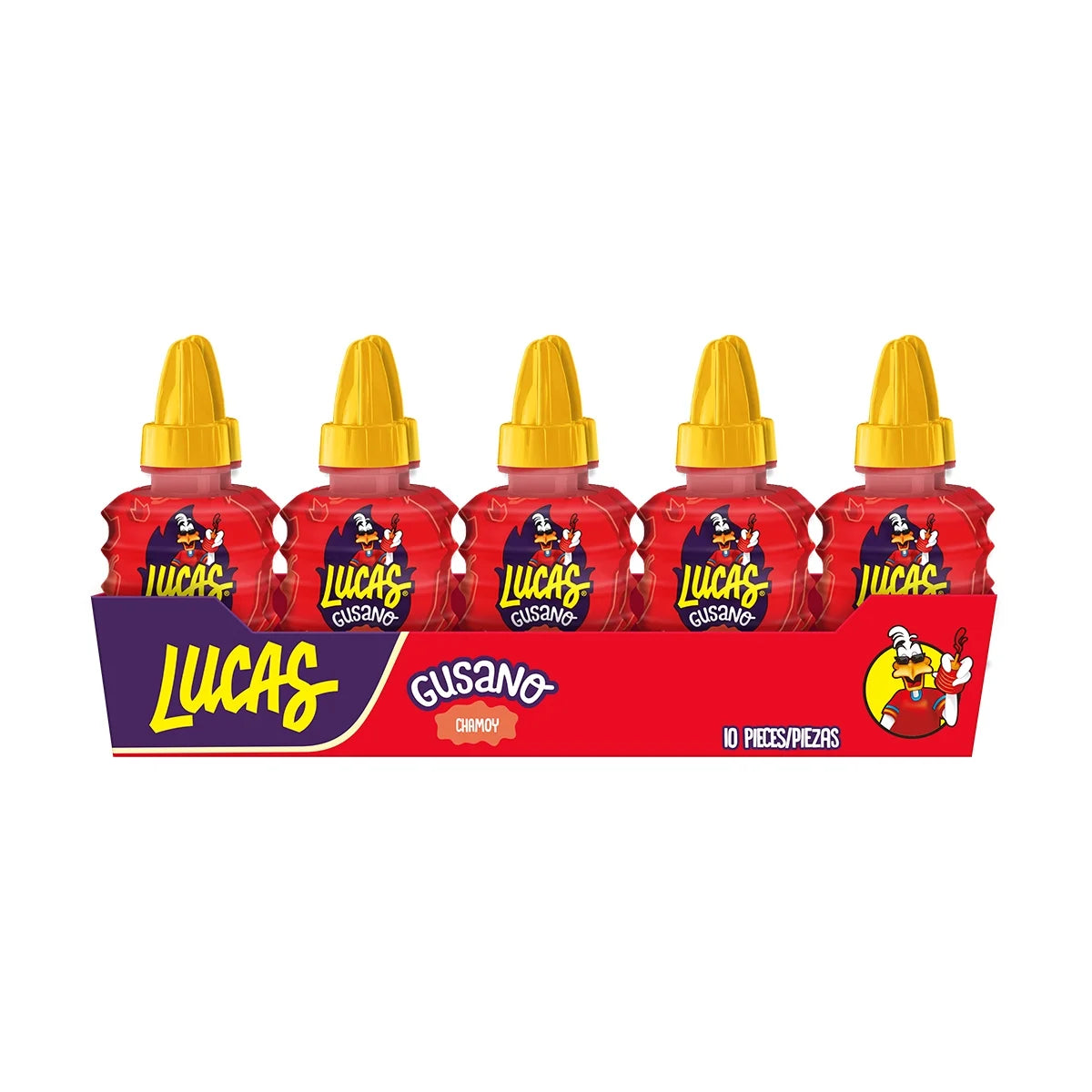 Lucas Gusano Chamoy Liquid Mexican Candy (10 Count)