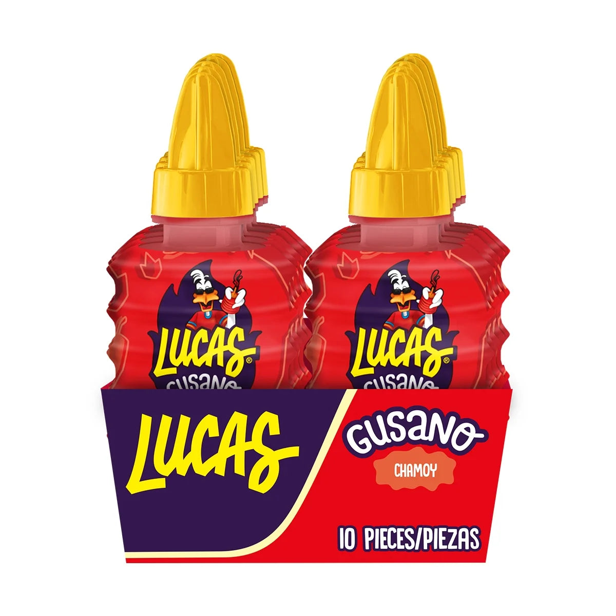 Lucas Gusano Chamoy Liquid Mexican Candy (10 Count)