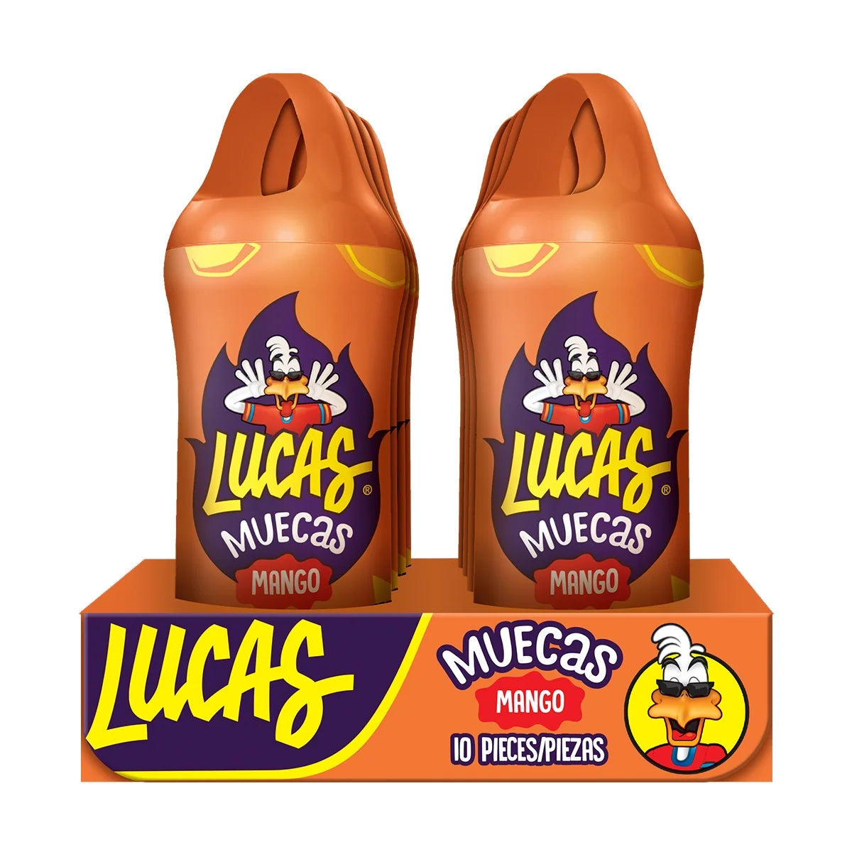 Lucas Muecas Mango Mexican Candy Lollipop (10 Count)