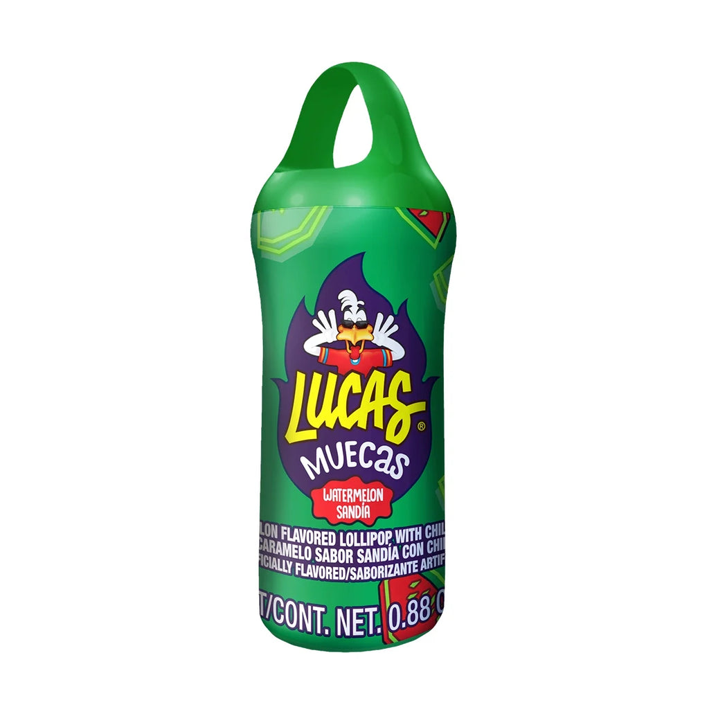 Lucas Muecas Watermelon Mexican Candy Lollipop (10 Count)