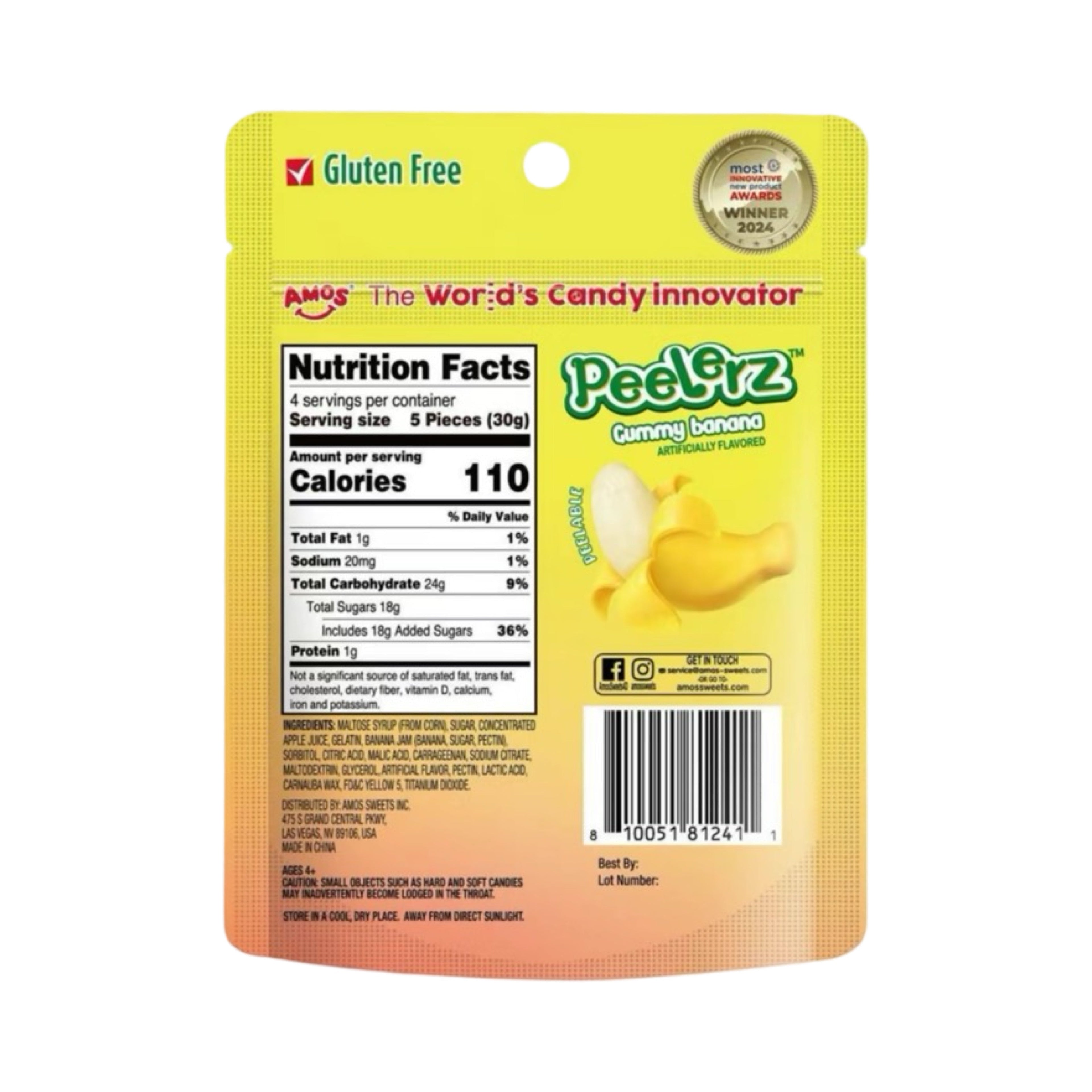 Peelerz Peelable Gummy Banana (6 Oz)