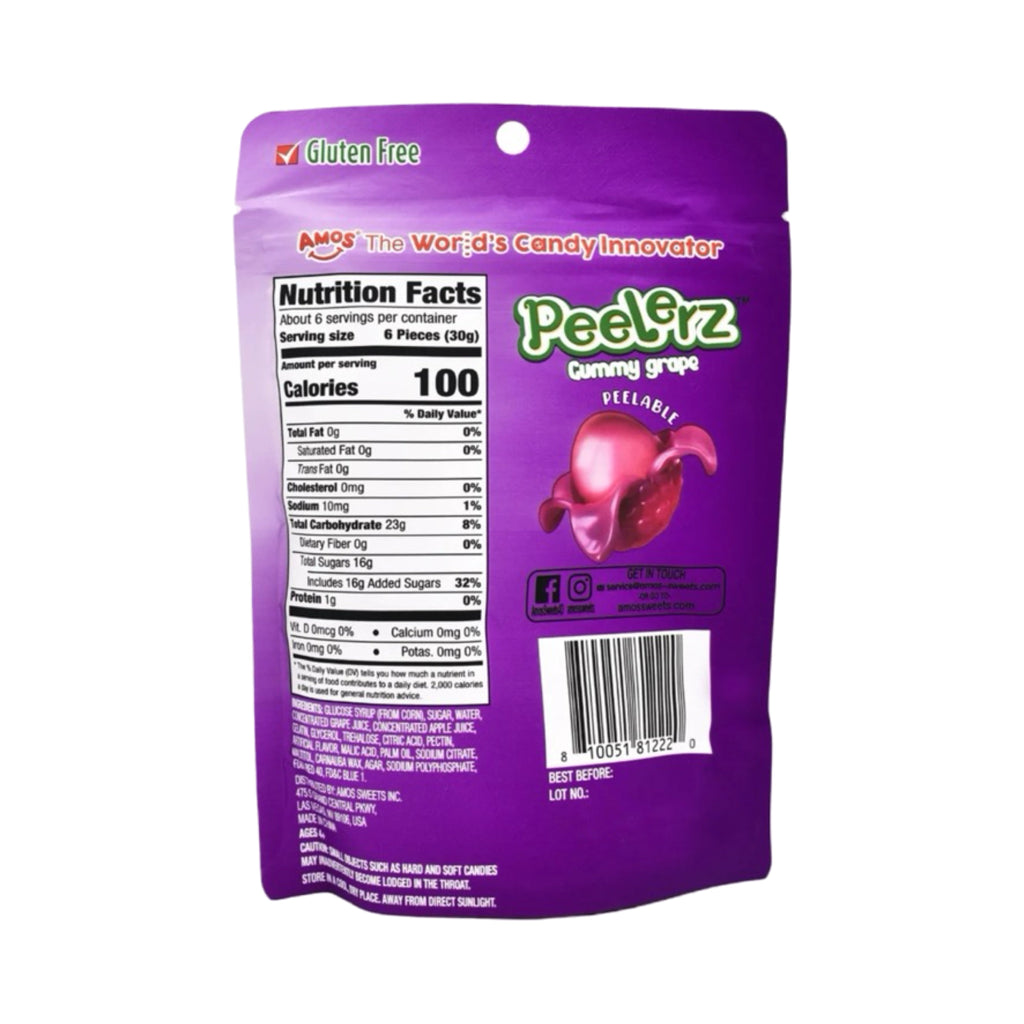 Peelerz Peelable Gummy Grape (6 Oz)