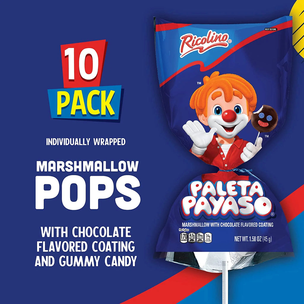 Ricolino Paleta Payaso (10 Count)