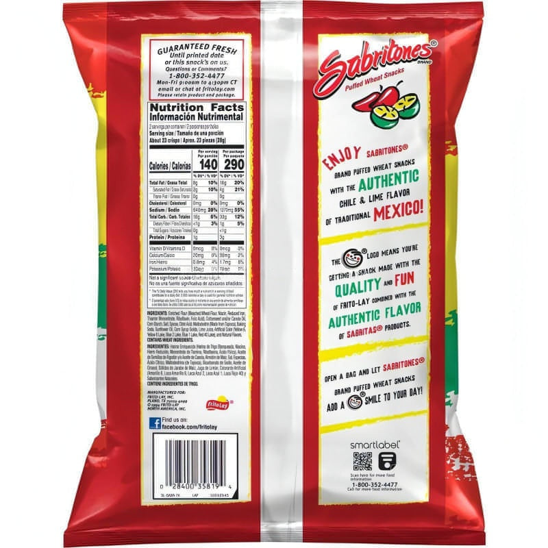 Sabritones Chili & Lime 2 Oz