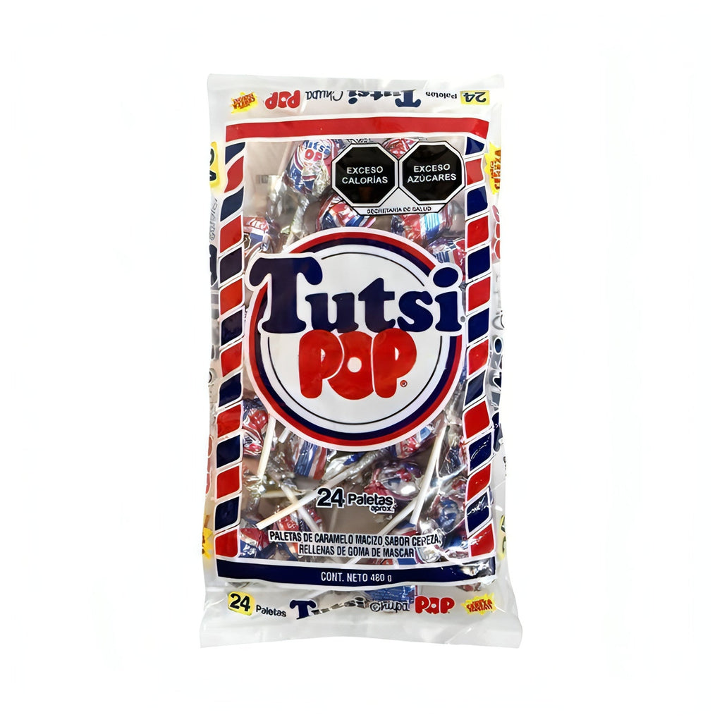 Tutsi-Pop Cherry Flavor Lollipop (24 Count)