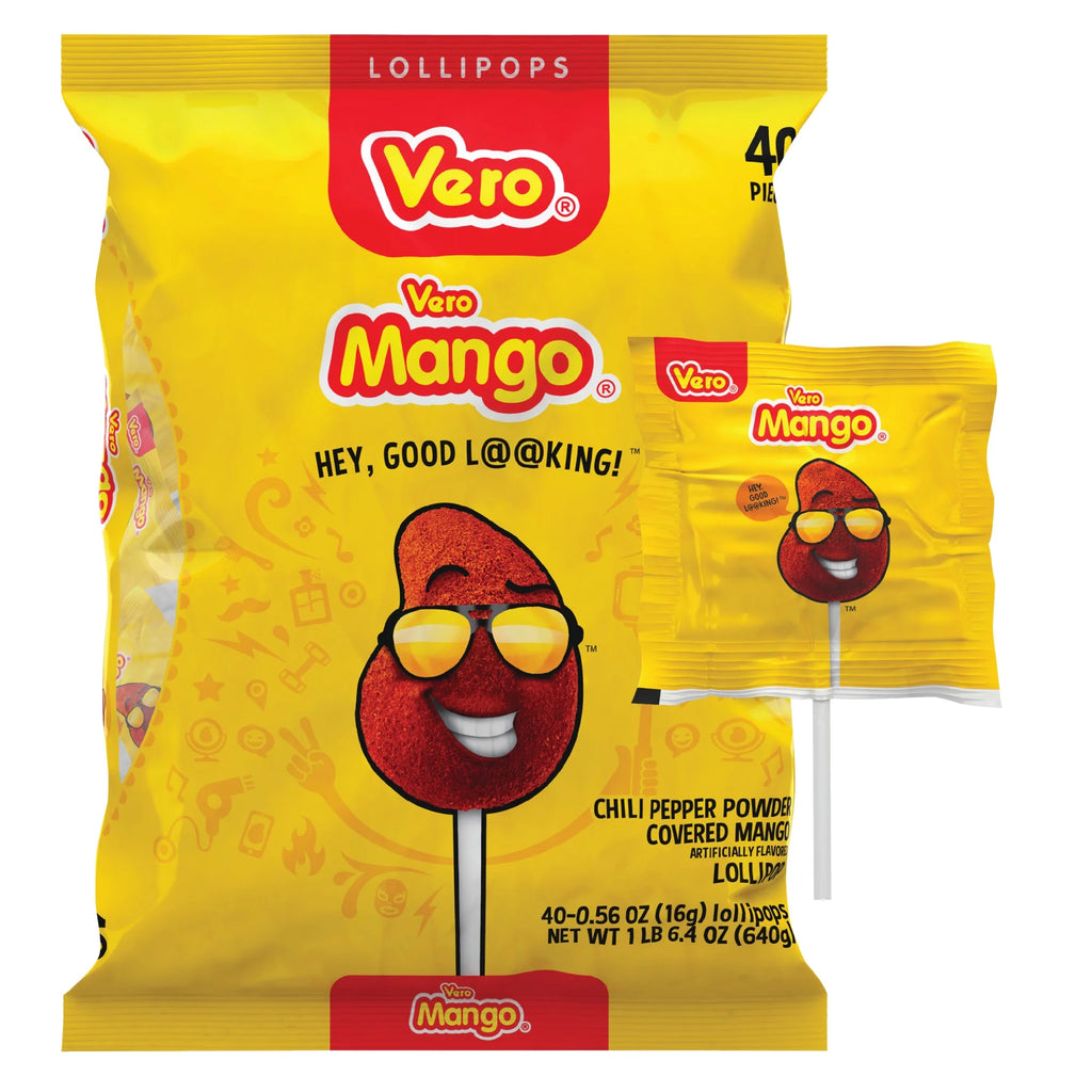 Vero Mango Mexican Candy Lollipops (40 Count)