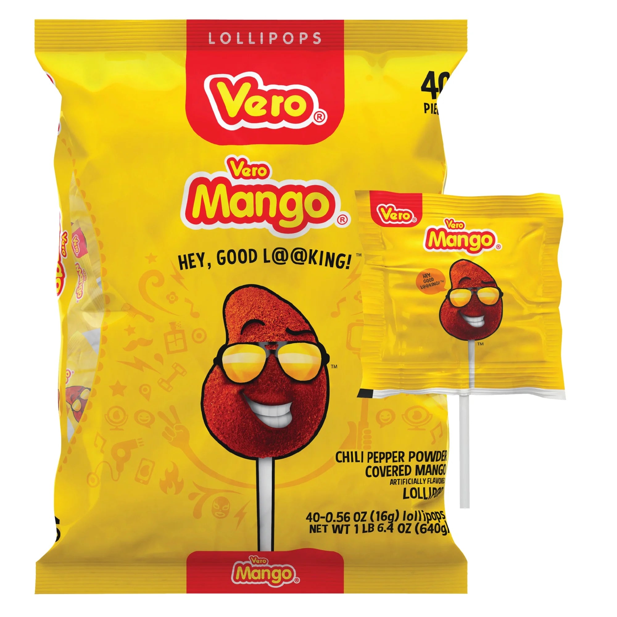 Vero Mango Mexican Candy Lollipops (40 Count)