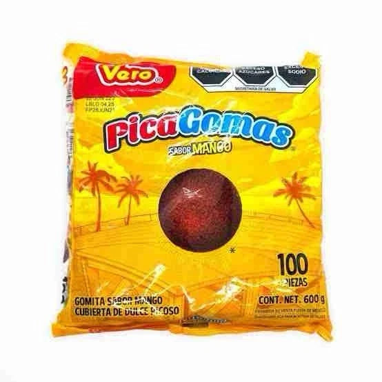 Vero Pica Gomas Mango Gummy Mexican Candy (100 Count)