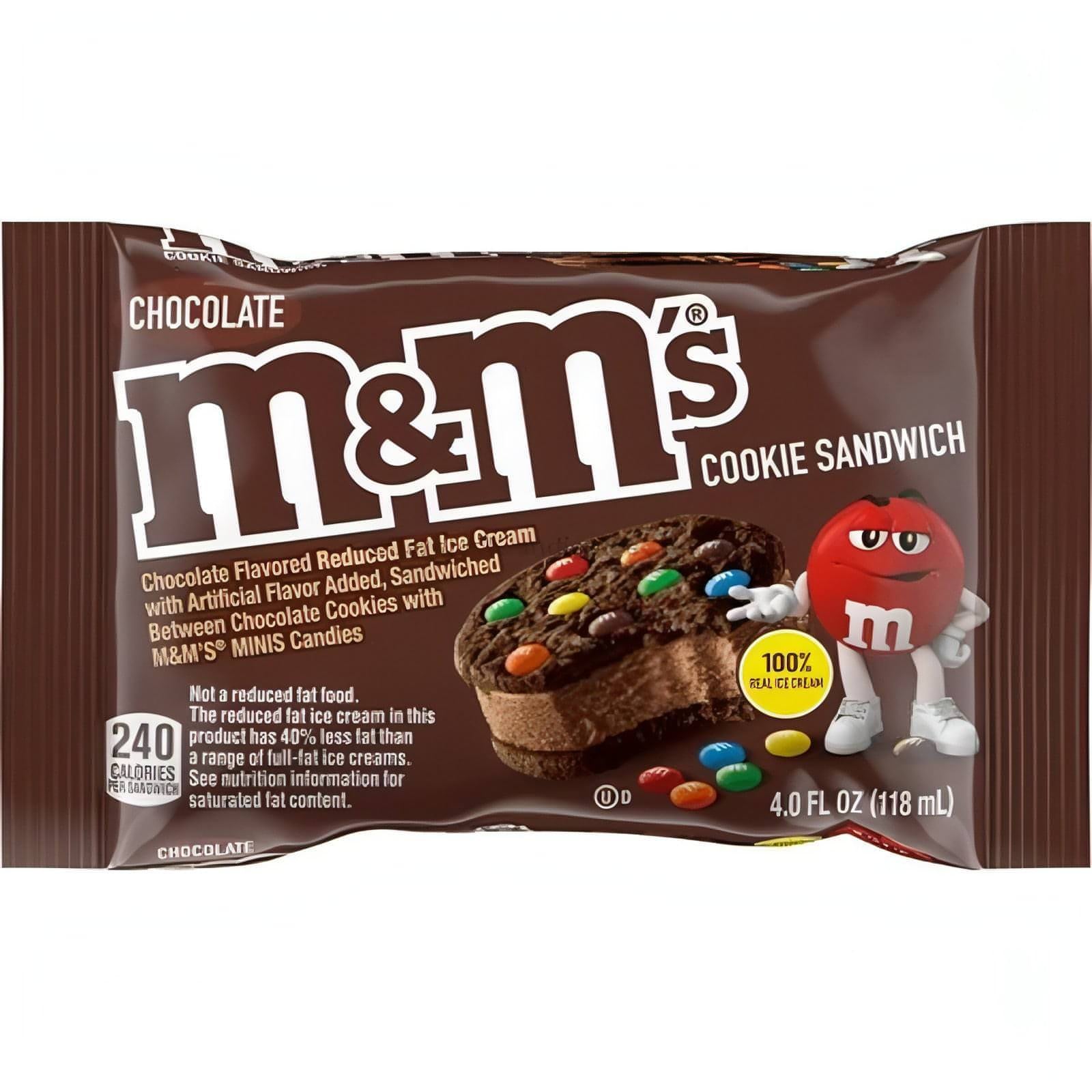 M&M Chocolate Ice Cream Sandwich (12 or 24 Count)