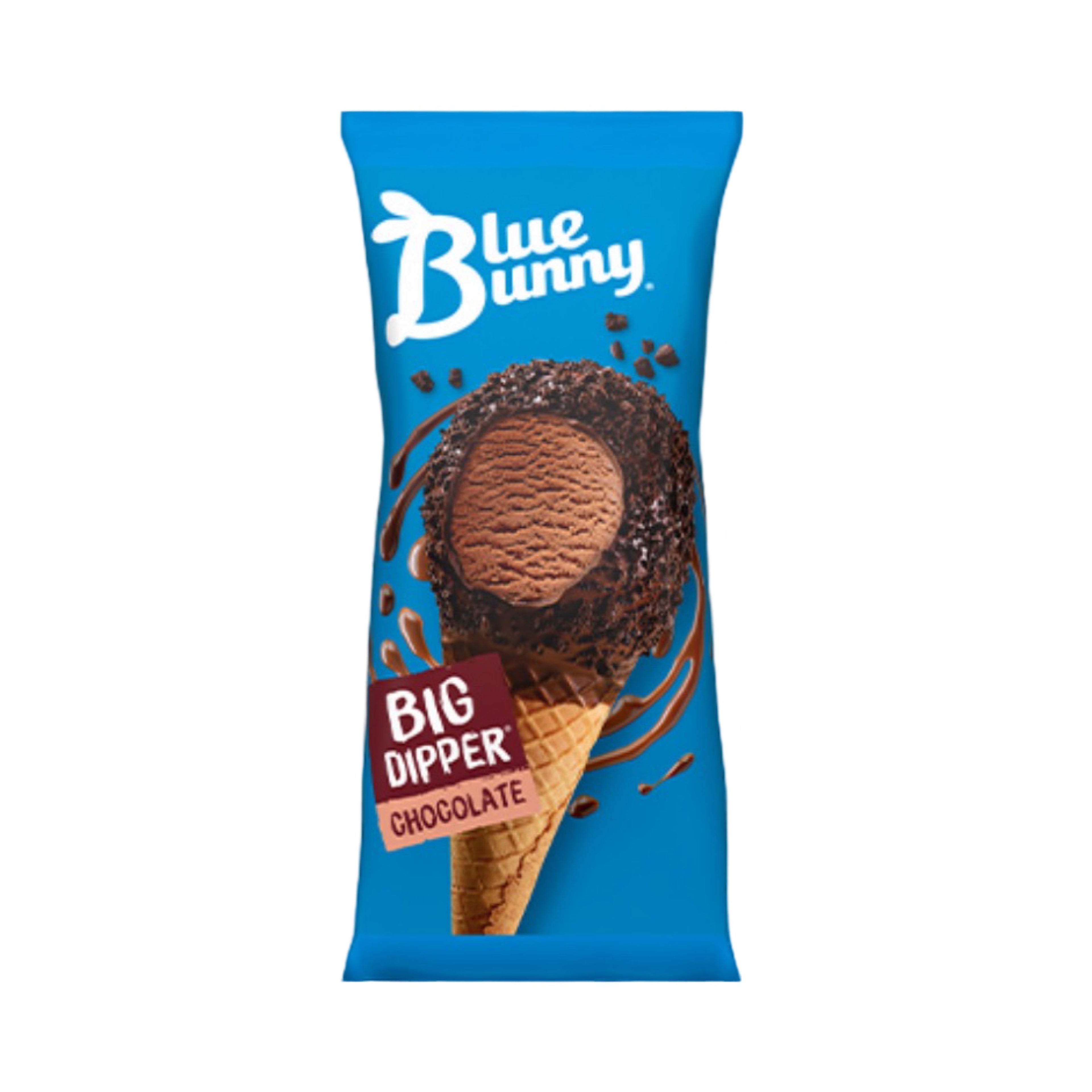 Blue Bunny Big Dipper Chocolate Ice Cream Cone (12 Or 24 Count)